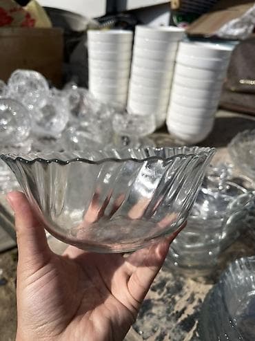 фуршетный стол: Набор столового стекла с рельефным узором - Прозрачные стеклянные — 6