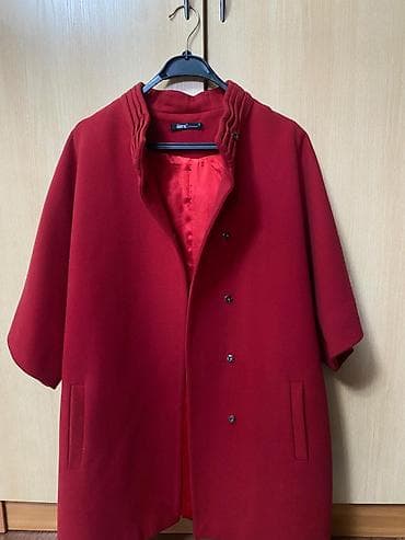 шарф локомотив: Пальто-накидка женская, красное.Размер 50-52. Производство Турция — 1