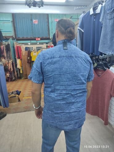 брендовые мужские спортивные костюмы из турции: Рубашка мужская брендовая Буффало, ткань тонкая джинса хб размер — 3