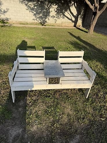 Все для дома и сада: Скамейка Дерево, Со спинкой, Без крыши — 4