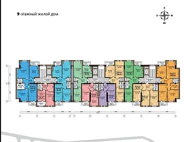 elif: 1 комната, 48 м², Элитка, 7 этаж, Готовая ПСО (под самоотделку) — 3