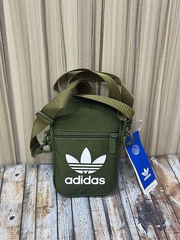 Барсетка, Adidas, Материал: Тканевый материал, Застежка на молнии, Множество карманов, Моющийся материал, Новый