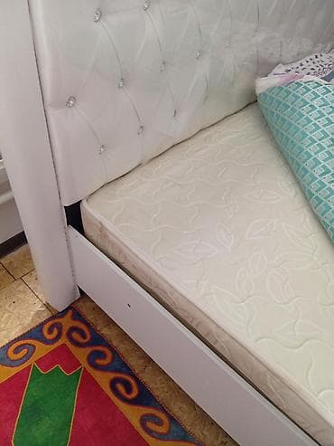 крыша для дома: Двуспальная кровать с мягким высоким изголовьем 🛏️ Эки кишилик керебет — 4