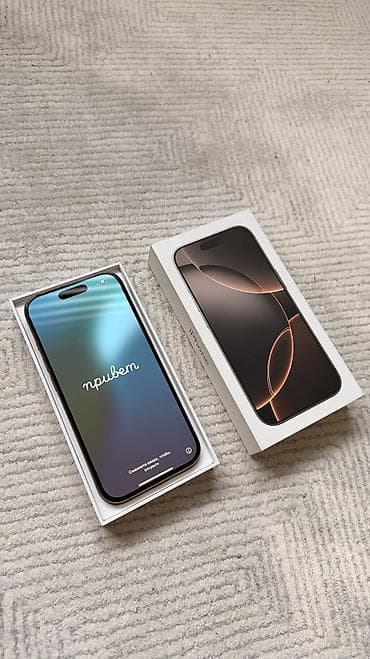 iphone 5с: IPhone 16 Pro, Б/у, 256 ГБ, Desert Titanium, Защитное стекло, Чехол, Кабель, 91 % — 1