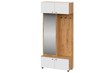 шкаф для прихожей комнаты: Панель вешалка Милан, Дуб Золотой, СВ Мебель (Россия) КодТМЦ	00050290 — 1