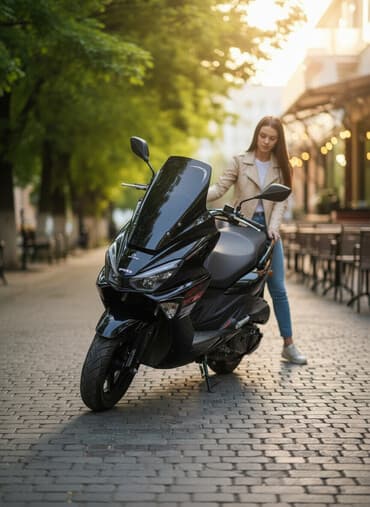 мотоциклы электронные: Экспертиза есть Айфон 14 выше Спортивный скутер/мото-скутер в чёрном — 1