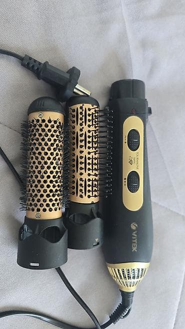 behringer c1: Мультистайлер Vitek, Турмалиновое, Для выпрямления, Круглая щетка — 1