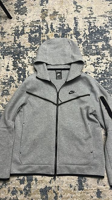 Толстовки: Мужская толстовка, M, Nike, Б/у, цвет - Серый, Самовывоз, Бесплатная доставка — 1