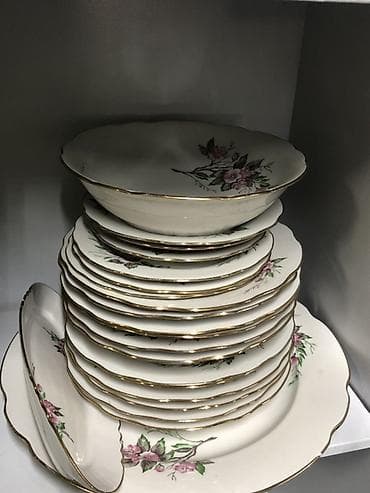 кухоный набор: Фарфоровые чайно-кофейные сервизы, классический европейский советский — 8