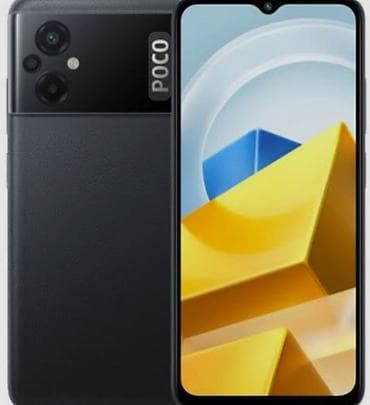realme c2: Poco M5, Б/у, 128 ГБ, цвет - Черный, 2 SIM — 1