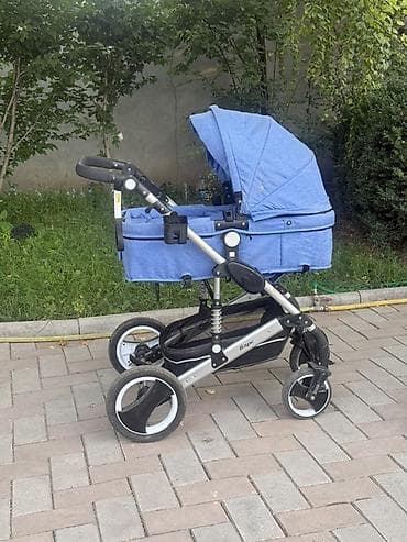 rant flex: Детская коляска-люлька универсальная, цвет голубой меланж — 2