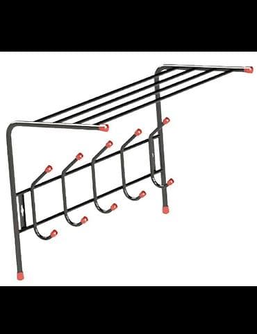 fix price: Настенная вешалка с полкой для прихожей - Конструкция: металлическая — 1