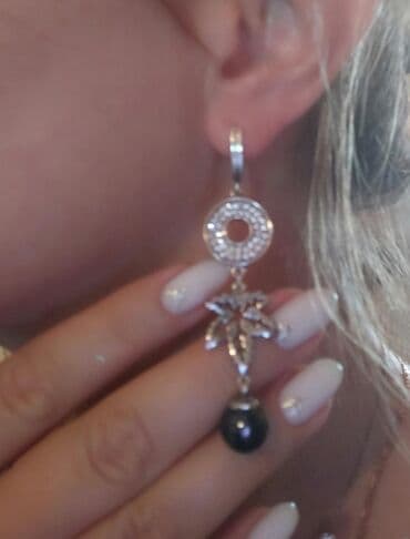 купить свадебное платье недорого: Серебряные длинные, вечерние, нарядные, свадебные серьги с — 8