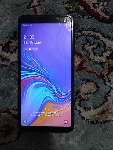 чехол редми 13 с: Samsung Galaxy A7 2018, Б/у, 64 ГБ, цвет - Черный, 2 SIM — 2