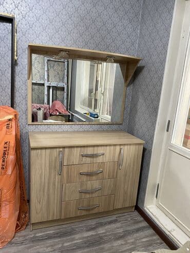 Окна и комплектующие: Шкаф-купе с комодом и тумбой - Материал: ЛДСП под натуральный — 5