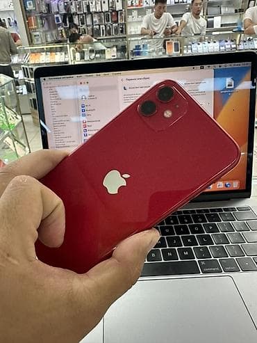 купить телефон айфон 11 бу: IPhone 11, Б/у, 128 ГБ, Красный, В рассрочку, 100 % — 8