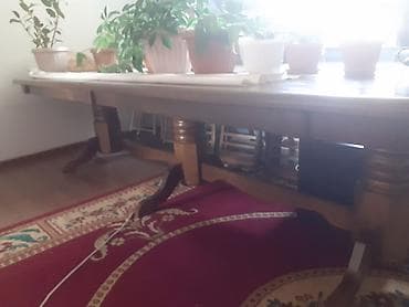 small table: Большой раздвижной обеденный стол с комплектом 16шт стульев. - — 2