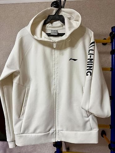 Толстовки: Мужская толстовка, L, Li-Ning, Б/у, цвет - Белый — 1