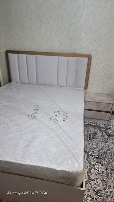 мебель для спальни новые: Спальный гарнитур, Двуспальная кровать, МДФ, цвет - Серый — 2