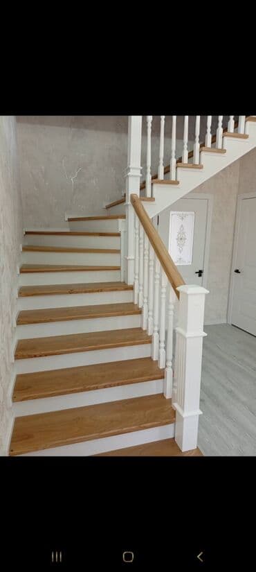 гардироб шкаф: Деревянная лестница Для дома, Форма лестницы: Прямая — 9