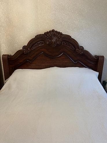 лофт мебел: Спальный гарнитур, Двуспальная кровать, Дерево, цвет - Коричневый — 1