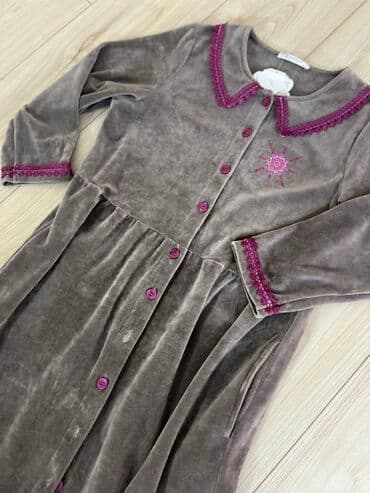 домашние халаты больших размеров: Халат, Велюр, Турция, С кружевом, XL, S, M — 4