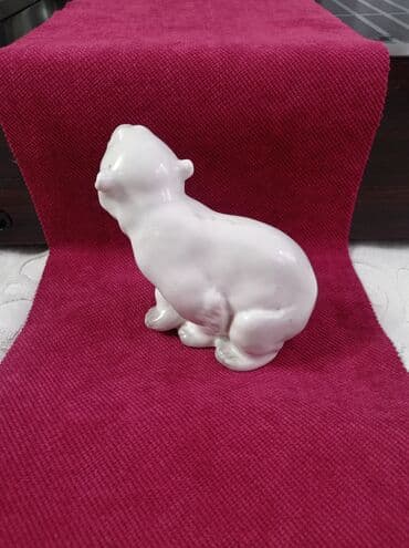 коллекционные монеты нбкр: Фарфоровая статуэтка "Белый медведь". Ленинградский фарфоровый завод — 3