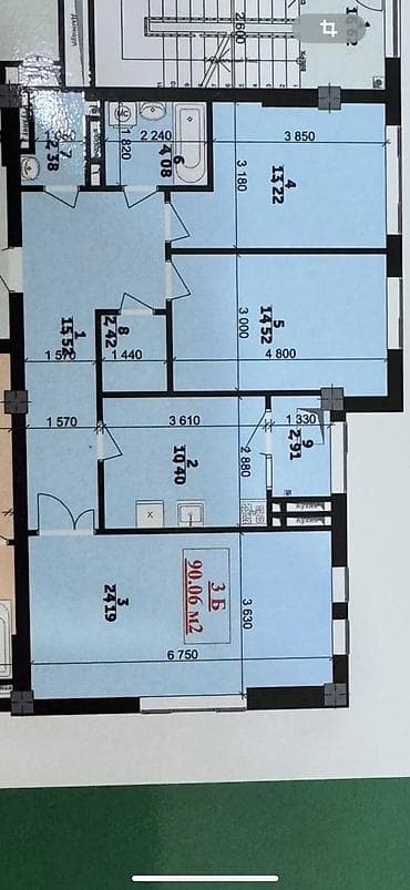 elif garden: 3 комнаты, 90 м², Элитка, 11 этаж, Готовая ПСО (под самоотделку) — 2
