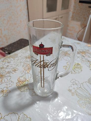 Ашкана буюмдары: Набор из 4 шт. пивных бокалов Krušovice “Mušketýr”. продаю по 400 сом — 2