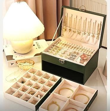 футляр для ювелирных украшений: Шкатулка-органайзер для украшений, трехъярусная. - Размер: 23 × 17 × — 10