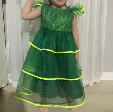 изделия ручной работы: Детское платье, цвет - Зеленый, Новый — 2