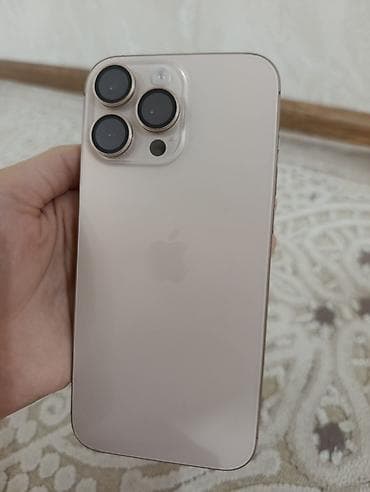 iphone sr: IPhone 16 Pro Max, Б/у, 512 ГБ, Desert Titanium, Защитное стекло, 89 % — 2