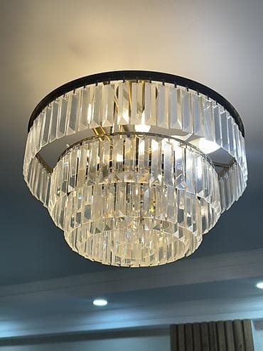 Үй жана бакча: Потолочная хрустальная люстра полупризрачного типа - Конструкция — 5