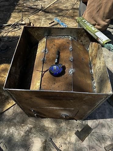 печка для пиццы: Промышленный офсетный смокер-гриль (мангал-коптильня) на дровах — 7