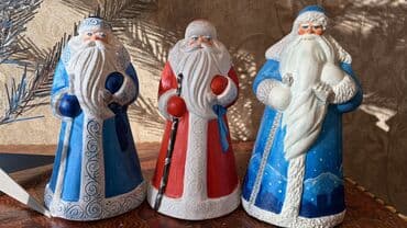 стеллажи для конфет: Советские Деды Морозы! В ручную обновлены: акрил, ткани, бусины — 5