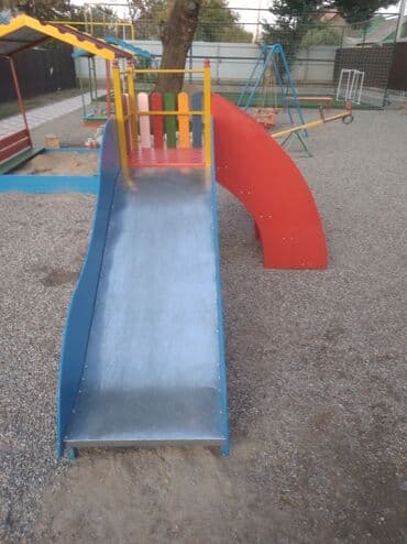 пластиковые горки для детей: Детская горка Для улицы, Металл, Новый — 1