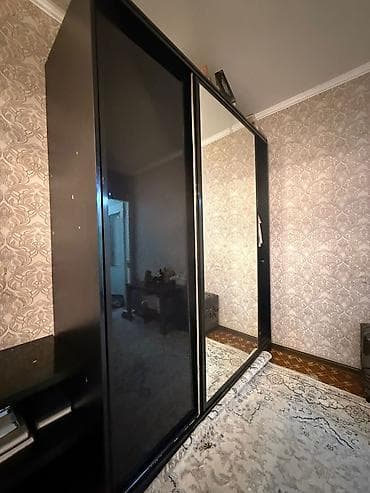 Спальные гарнитуры: Спальный гарнитур, Б/у, Двуспальная кровать, Комод, Тумба, Кыргызстан, цвет - Черный — 8