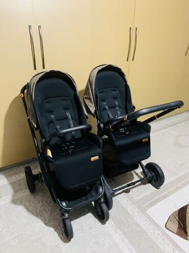 коляски двойняшек: Балдар арабасы, түсү - Күрөң — 2