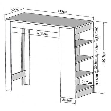 small table: Барный стол, стойка, Новый, ЛДСП — 2