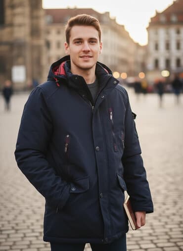 срочно продаю в связи с переездом: Мужская зимняя парка, темно‑синяя. Особенности: - Утепленная, длина — 1