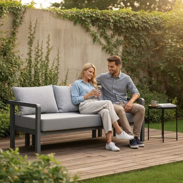 распродажа в связи с переездом: Комплект садовой мебели, Диван, Металл — 1