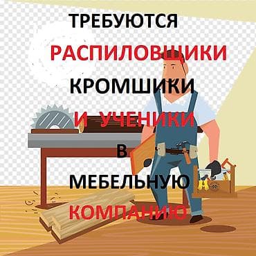 помошники: Требуется Мебельщик: Станочник-распиловщик, Без опыта — 1
