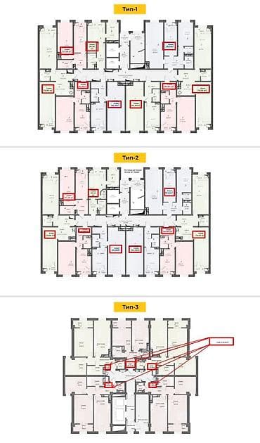 купить квартиру в расрочку: 1 комната, 38 м², Элитка, 3 этаж, Готовая ПСО (под самоотделку) — 4