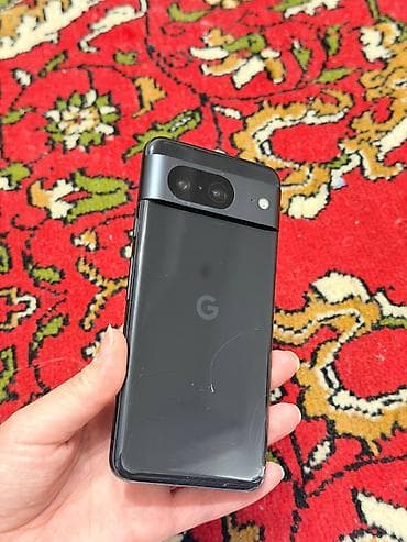 obsidian: Google Pixel 8, цвет Obsidian (чёрный). на дисплее полоса на работу — 4