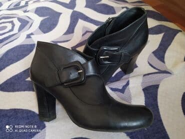 Женская обувь: Ботильоны натуральная кожа Стильные на удобных устойчивых каблуках В — 5