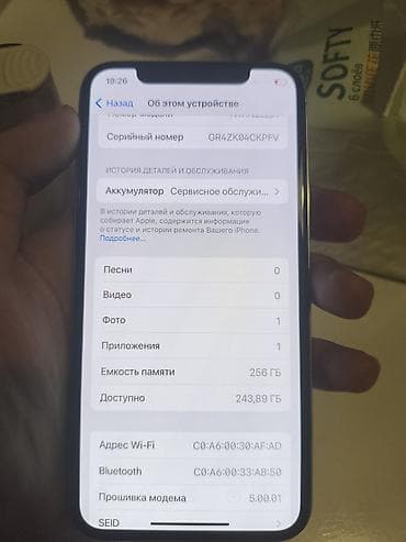 Apple iPhone: IPhone X, Б/у, 256 ГБ, Черный, Чехол, 76 % — 4