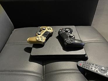 Видео оюндар жана приставкалар: PlayStation 4 Slim с двумя беспроводными геймпадами DualShock 4. В — 1