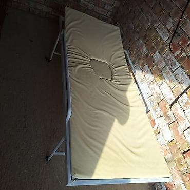 Медицинская мебель: Кушетка/кровать для ухода за лежачими больными с санитарным вырезом - — 2