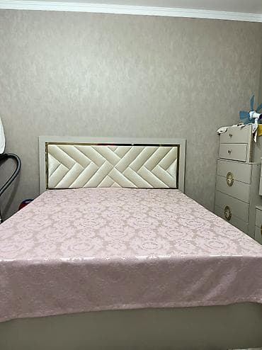 Мебельные гарнитуры: Спальный гарнитур, Б/у, Двуспальная кровать, ДСП, Самовывоз, цвет - Бежевый — 3