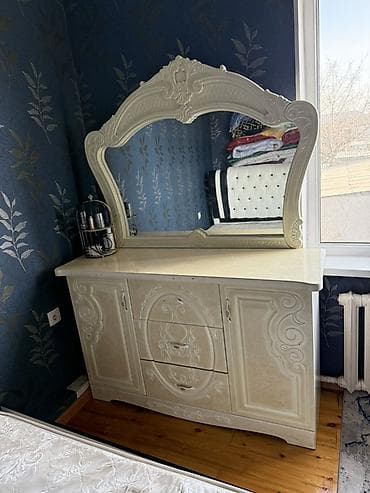 Промышленная химия: Спальный гарнитур, Двуспальная кровать, цвет - Белый — 4